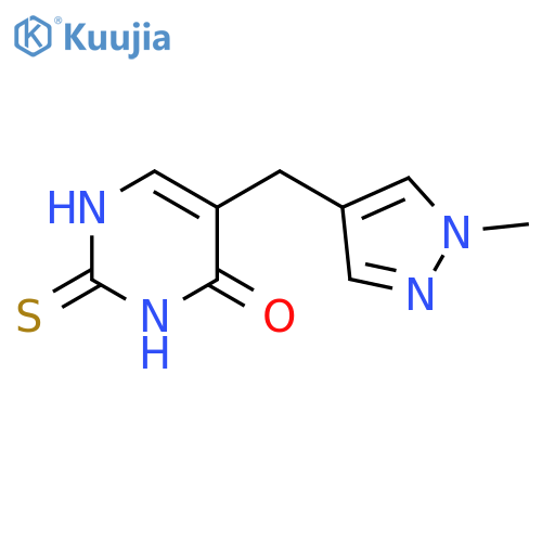 4(1H)-Pyrimidinone,2,3-dihydro-5-[(1-methyl-1H-pyrazol-4-yl)methyl]-2-thioxo- structure