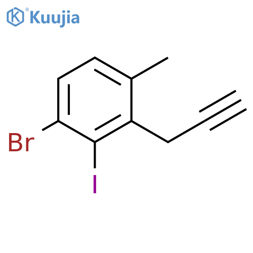 1-Bromo-2-iodo-4-methyl-3-(2-propyn-1-yl)benzene structure
