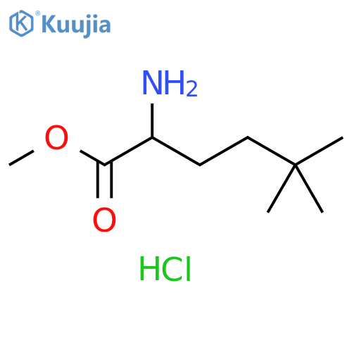 2-Amino-5,5-dimethylhexanoic acid methyl ester HCl structure