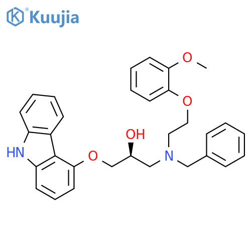 (2S)-1-(9H-Carbazol-4-yloxy)-3-[[2-(2-methoxyphenoxy)ethyl](phenylmethyl)amino]-2-propanol structure