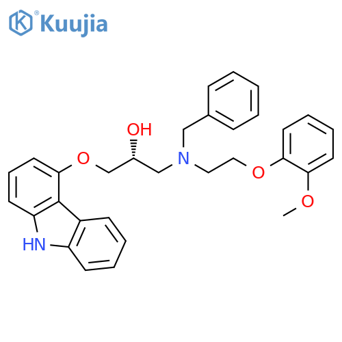 (2R)-1-(9H-Carbazol-4-yloxy)-3-[[2-(2-methoxyphenoxy)ethyl](phenylmethyl)amino]-2-propanol structure