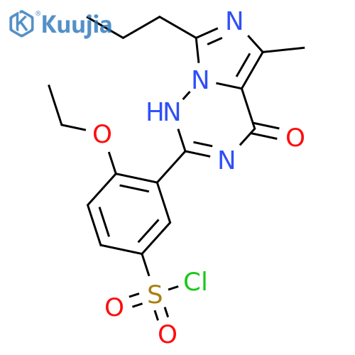4-Ethoxy-3-(5-methyl-4-oxo-7-propyl-3,4-dihydro-imidazo5,1-f1,2,4-triazin-2-yl)benzene-sulfonyl Chloride structure