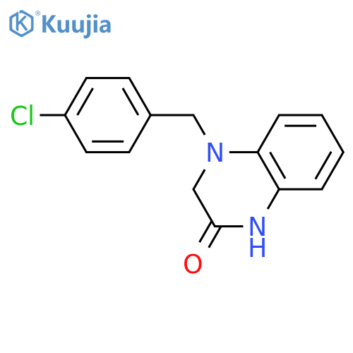 4-[(4-Chlorophenyl)methyl]-1,2,3,4-tetrahydroquinoxalin-2-one structure