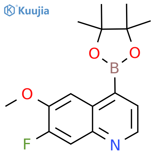 7-Fluoro-6-methoxy-4-(4,4,5,5-tetramethyl-1,3,2-dioxaborolan-2-yl)quinoline structure