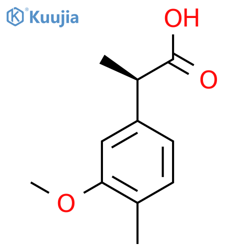 (2R)-2-(3-Methoxy-4-methylphenyl)propanoic acid structure