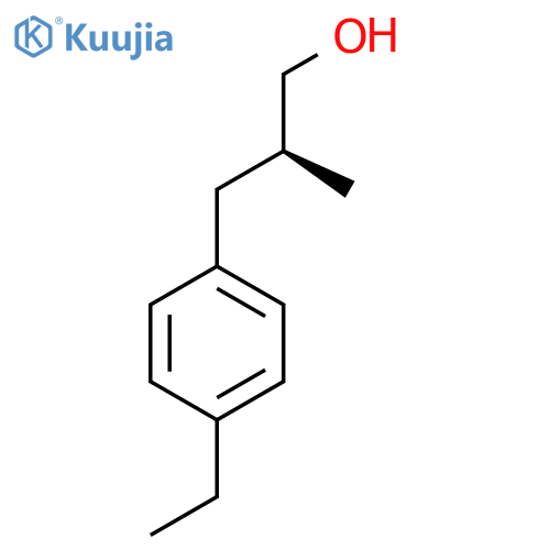 (2S)-3-(4-Ethylphenyl)-2-methylpropan-1-ol structure
