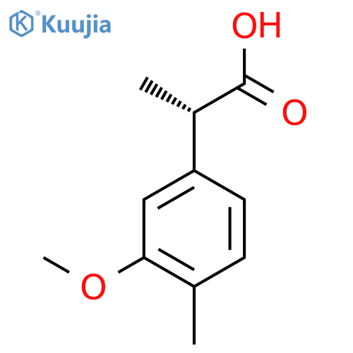(2S)-2-(3-methoxy-4-methylphenyl)propanoic acid structure