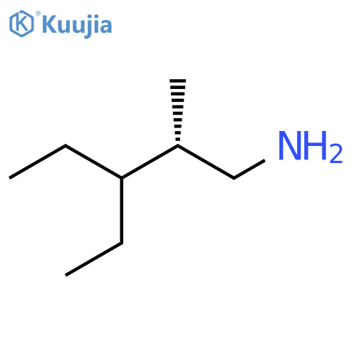 (2S)-3-ethyl-2-methylpentan-1-amine structure