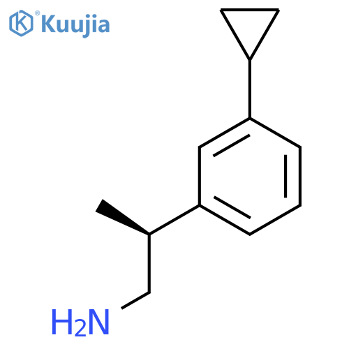 (2S)-2-(3-Cyclopropylphenyl)propan-1-amine structure