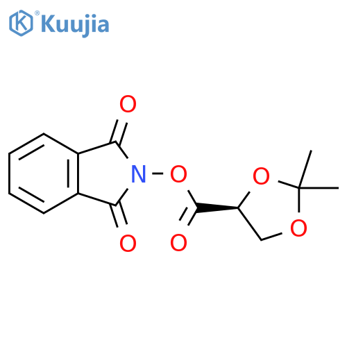 1,3-dioxo-2,3-dihydro-1H-isoindol-2-yl (4S)-2,2-dimethyl-1,3-dioxolane-4-carboxylate structure