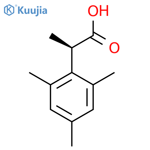 (2R)-2-(2,4,6-trimethylphenyl)propanoic acid structure