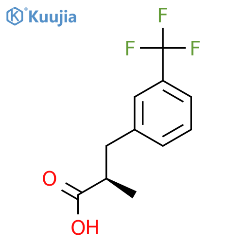 (2R)-2-Methyl-3-[3-(trifluoromethyl)phenyl]propanoic acid structure