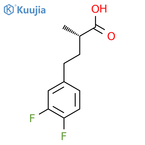 (2S)-4-(3,4-Difluorophenyl)-2-methylbutanoic acid structure