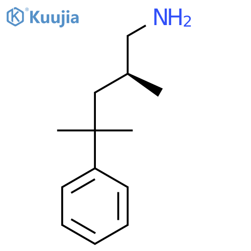 (2S)-2,4-Dimethyl-4-phenylpentan-1-amine structure