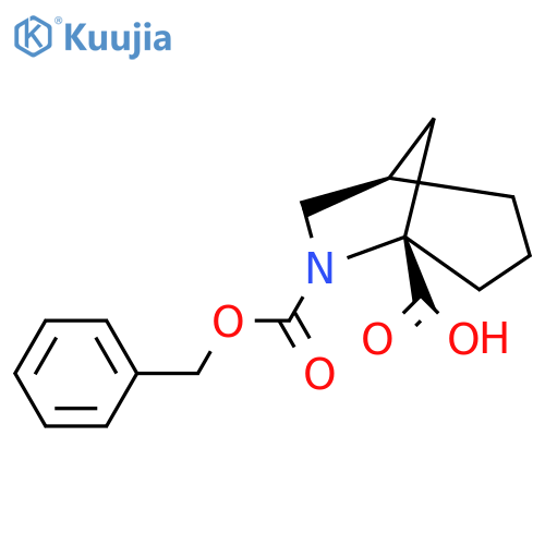 (1R,5S)-6-[(benzyloxy)carbonyl]-6-azabicyclo[3.2.1]octane-5-carboxylic acid structure