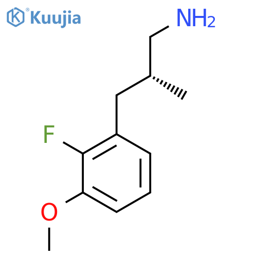 (2R)-3-(2-Fluoro-3-methoxyphenyl)-2-methylpropan-1-amine structure