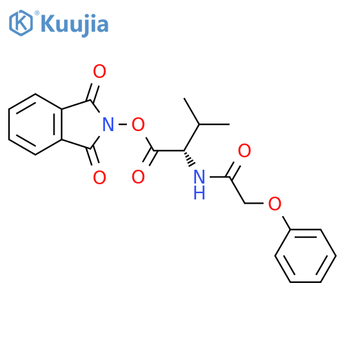 1,3-dioxo-2,3-dihydro-1H-isoindol-2-yl (2S)-3-methyl-2-(2-phenoxyacetamido)butanoate structure