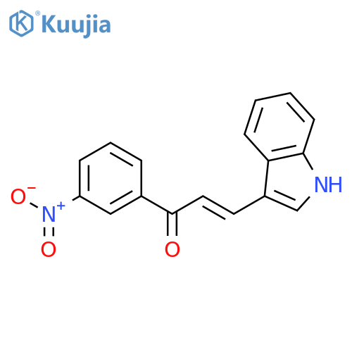 2-Propen-1-one, 3-(1H-indol-3-yl)-1-(3-nitrophenyl)- structure