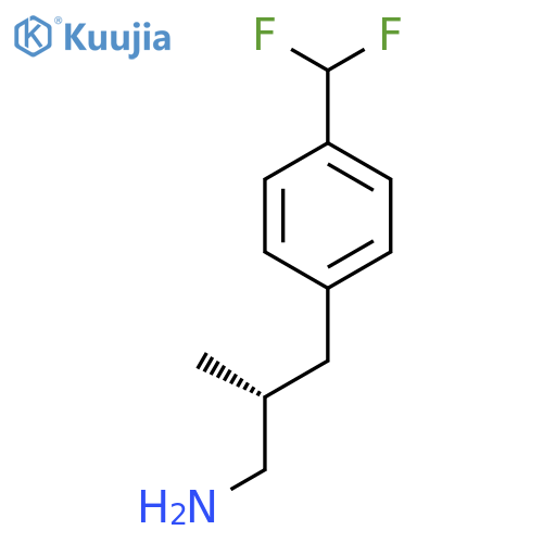(2R)-3-[4-(Difluoromethyl)phenyl]-2-methylpropan-1-amine structure