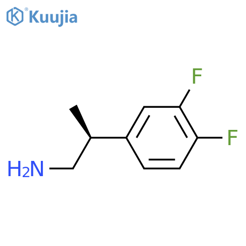 (2S)-2-(3,4-Difluorophenyl)propan-1-amine structure