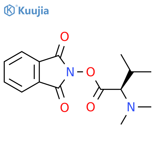 1,3-dioxo-2,3-dihydro-1H-isoindol-2-yl (2R)-2-(dimethylamino)-3-methylbutanoate structure
