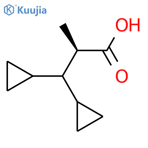 (2R)-3,3-Dicyclopropyl-2-methylpropanoic acid structure