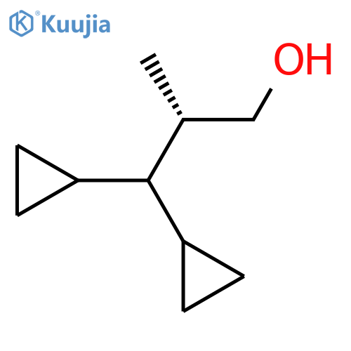 (2S)-3,3-Dicyclopropyl-2-methylpropan-1-ol structure