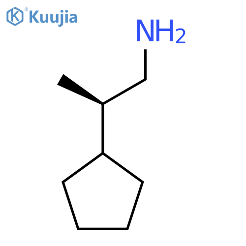 (2R)-2-cyclopentylpropan-1-amine structure