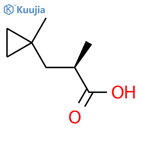 (2R)-2-Methyl-3-(1-methylcyclopropyl)propanoic acid structure