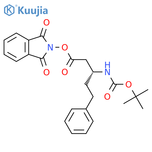 1,3-dioxo-2,3-dihydro-1H-isoindol-2-yl (3R)-3-{[(tert-butoxy)carbonyl]amino}-5-phenylpentanoate structure