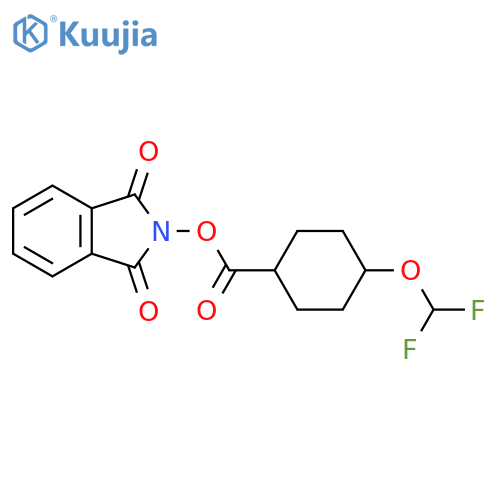 1,3-dioxo-2,3-dihydro-1H-isoindol-2-yl (1r,4r)-4-(difluoromethoxy)cyclohexane-1-carboxylate structure