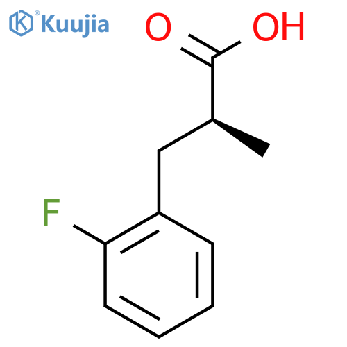 (2S)-3-(2-Fluorophenyl)-2-methylpropanoic acid structure