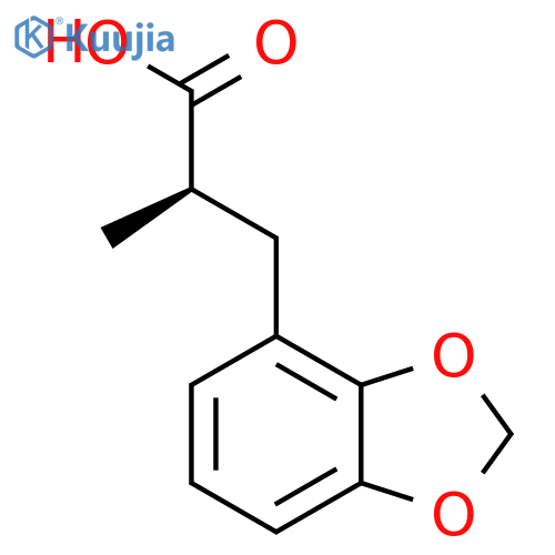 (2R)-3-(1,3-Benzodioxol-4-yl)-2-methylpropanoic acid structure