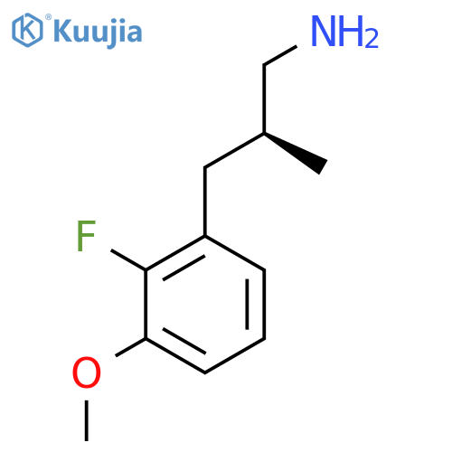 (2S)-3-(2-Fluoro-3-methoxyphenyl)-2-methylpropan-1-amine structure
