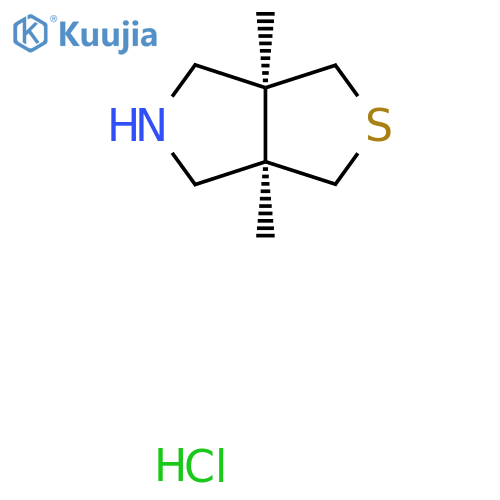 (3Ar,6aS)-3a,6a-dimethyl-3,4,5,6-tetrahydro-1H-thieno[3,4-c]pyrrole;hydrochloride structure