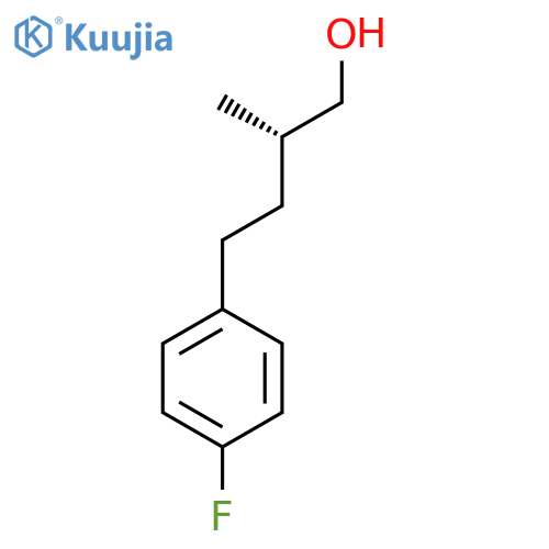 (2S)-4-(4-Fluorophenyl)-2-methylbutan-1-ol structure
