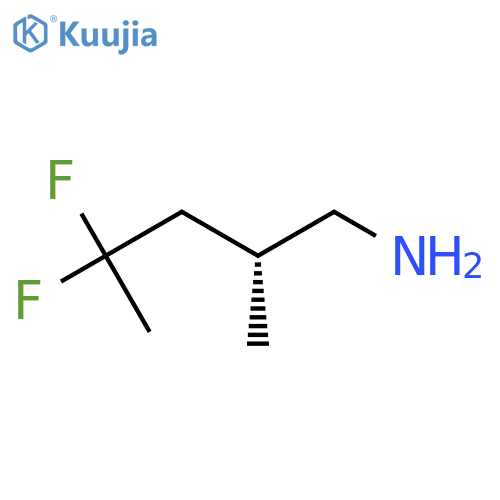 (2R)-4,4-difluoro-2-methylpentan-1-amine structure