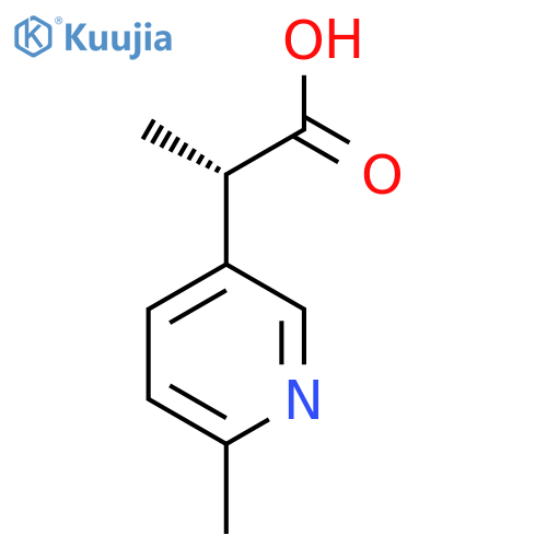 (2S)-2-(6-Methylpyridin-3-yl)propanoic acid structure