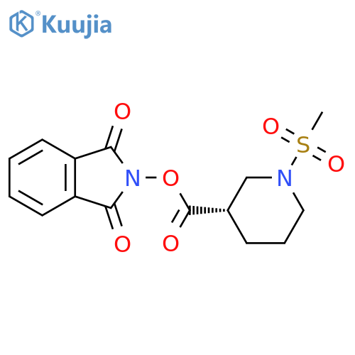 1,3-dioxo-2,3-dihydro-1H-isoindol-2-yl (3S)-1-methanesulfonylpiperidine-3-carboxylate structure