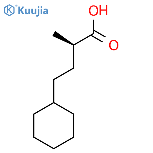 (2R)-4-Cyclohexyl-2-methylbutanoic acid structure