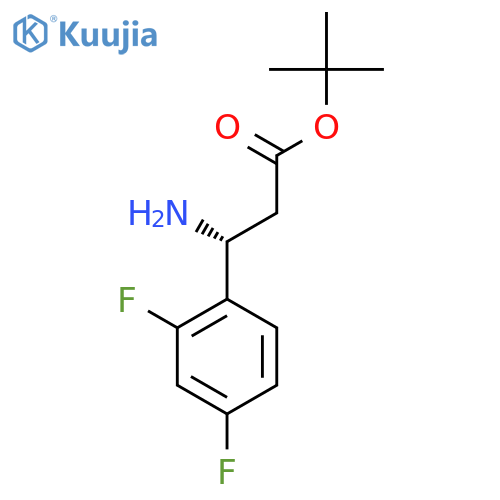 Tert-butyl (3R)-3-amino-3-(2,4-difluorophenyl)propanoate structure