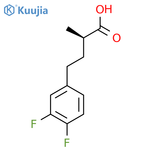 (2R)-4-(3,4-Difluorophenyl)-2-methylbutanoic acid structure