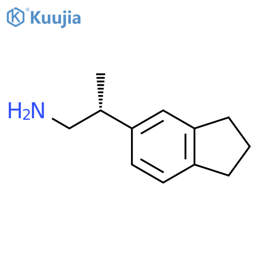(2R)-2-(2,3-Dihydro-1H-inden-5-yl)propan-1-amine structure