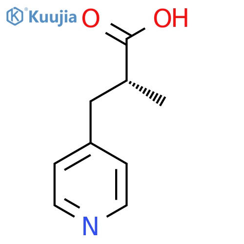 (2R)-2-Methyl-3-pyridin-4-ylpropanoic acid structure