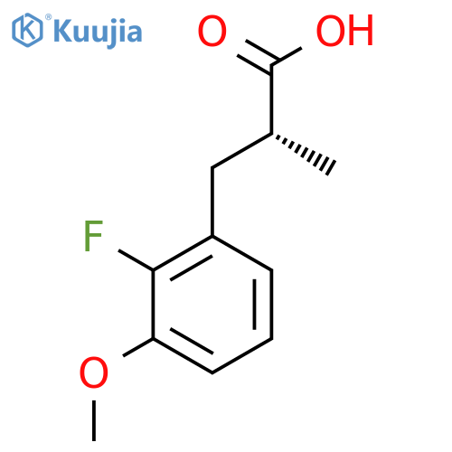 (2R)-3-(2-Fluoro-3-methoxyphenyl)-2-methylpropanoic acid structure