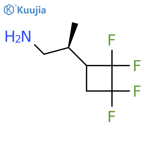 (2S)-2-(2,2,3,3-Tetrafluorocyclobutyl)propan-1-amine structure