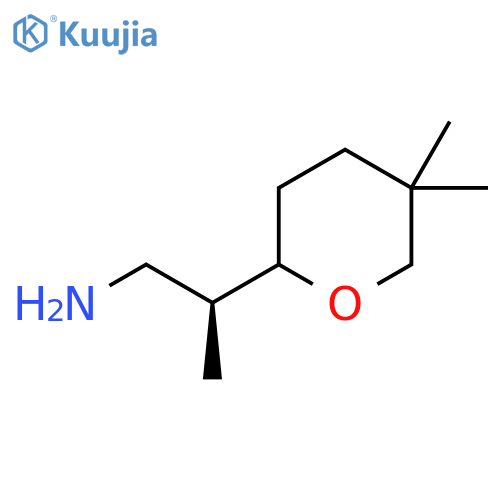 (2S)-2-(5,5-Dimethyloxan-2-yl)propan-1-amine structure