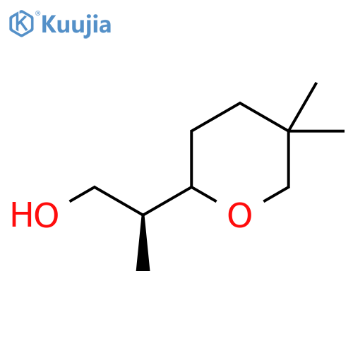 (2S)-2-(5,5-Dimethyloxan-2-yl)propan-1-ol structure