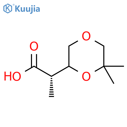 (2S)-2-(6,6-Dimethyl-1,4-dioxan-2-yl)propanoic acid structure