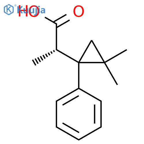 (2S)-2-(2,2-Dimethyl-1-phenylcyclopropyl)propanoic acid structure